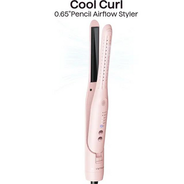 Cool Curl Pencil Airflow Styler - 0.65" Slim Barrel Curling Iron & Flat Iron