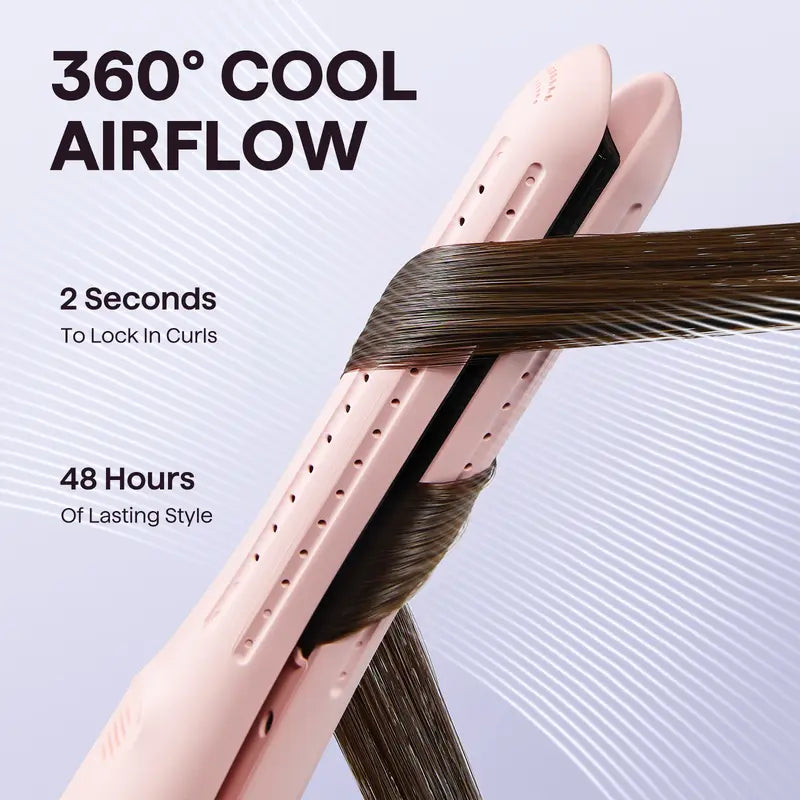 Cool Curl Pencil Airflow Styler - 0.65" Slim Barrel Curling Iron & Flat Iron